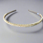 Silver Diamanté Thin Metal Headband